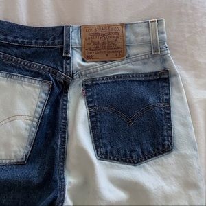 Split bleach Levi’s Wide Leg High Rise Jeans